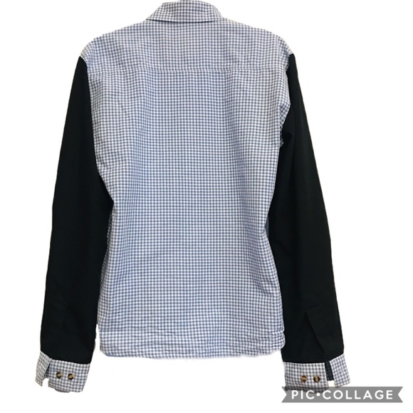 BOYS U2M2 GRID DESIGN Color Block LS Shirt XXL - Picture 3 of 6